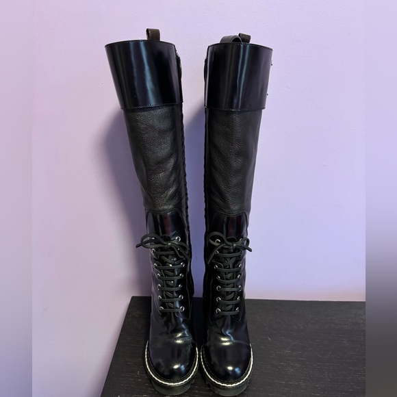 Louis Vuitton star trail knee boots black leather - Picture 8 of 16